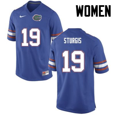 Women's Florida Gators #19 Caleb Sturgis NCAA Nike Blue Authentic Stitched College Football Jersey SRH4262QL